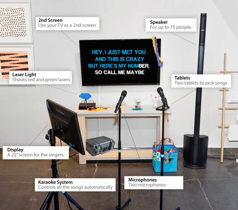 karaoke machine for corporate party or event